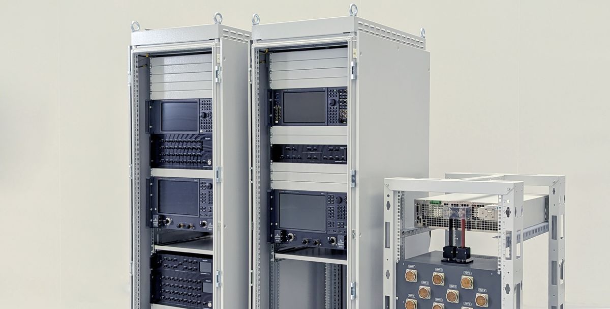 TESART in-orbit test system equipment racks